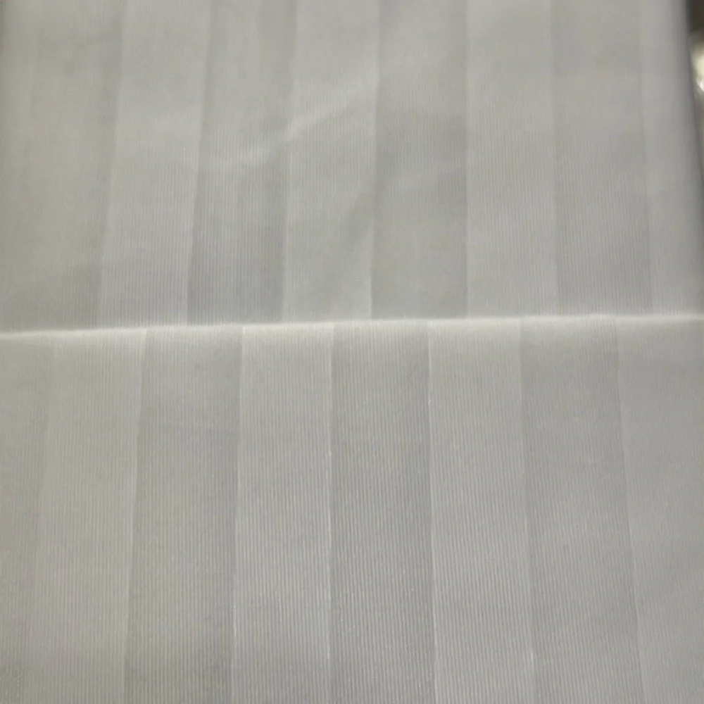 Traditional At Home 6pc Queen Sheet white as snow embossed stripes